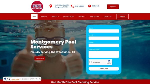 montgomerypoolservices.com screenshot