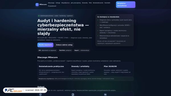 msecure.com.pl screenshot