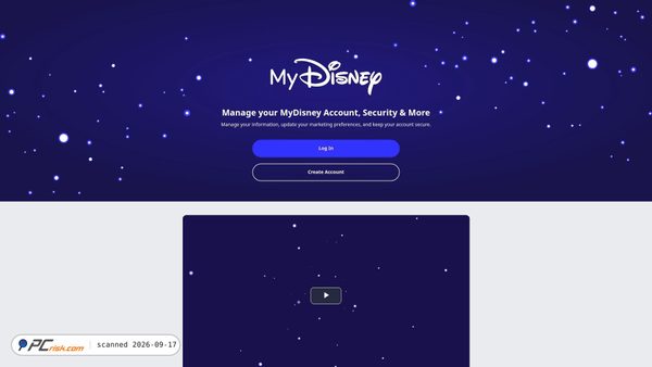 my.disney.com screenshot
