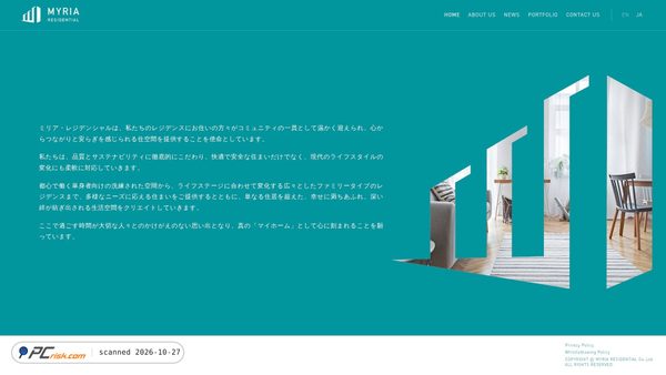 myriaresidential.com screenshot
