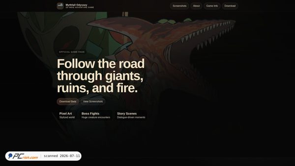 mythfallodyssey.org screenshot