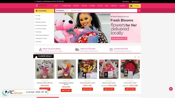 nairobiflorist.co.ke screenshot