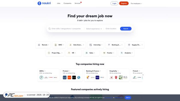 naukri.com screenshot