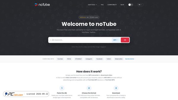 notube.net screenshot