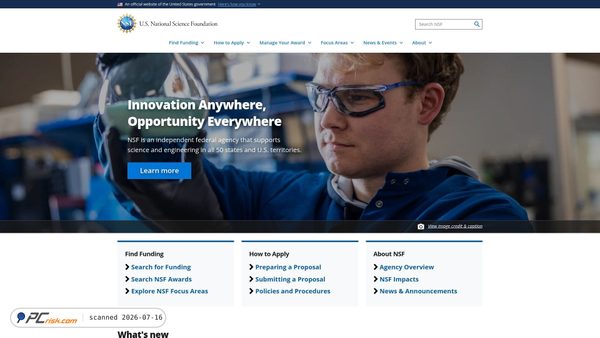 nsf.gov screenshot