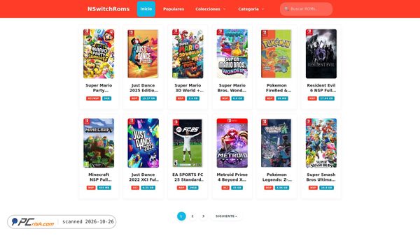 nswitchroms.com screenshot