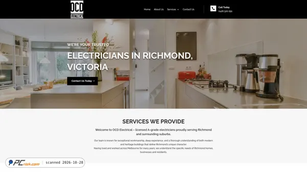 ocdelectricalrichmond.com.au screenshot