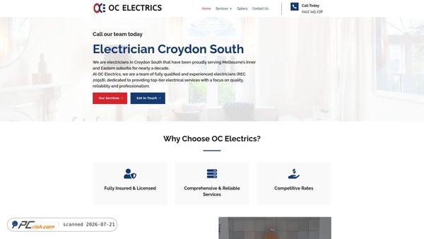ocelectrics.com.au screenshot