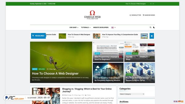 omegaweb.com screenshot