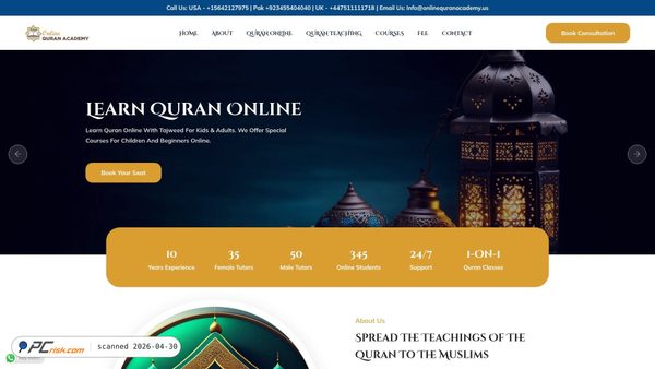 onlinequranacademy.us screenshot