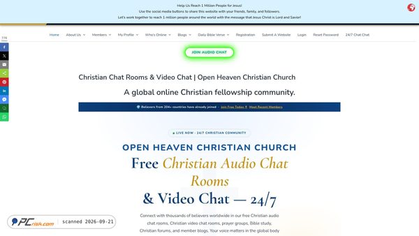 openheavenchristianchurch.com screenshot