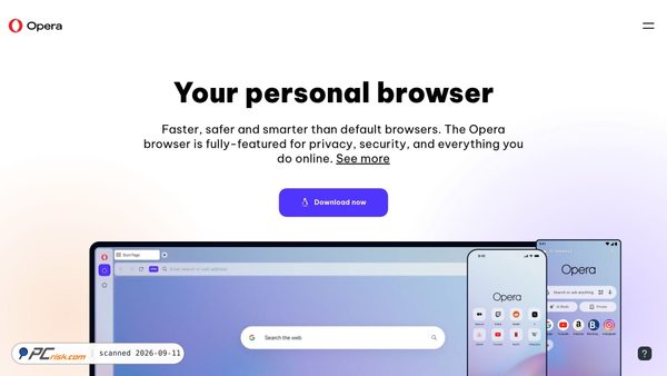 opera.com screenshot