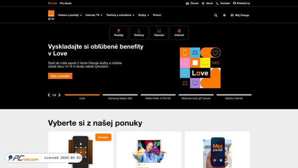 orange.sk screenshot