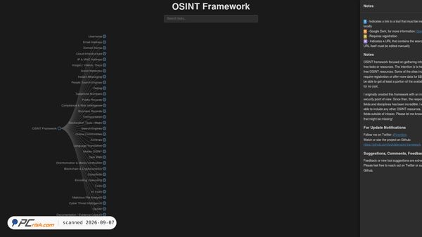 osintframework.com screenshot