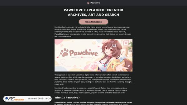 pawchive.co screenshot