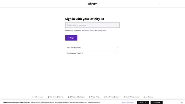 payments.xfinity.com screenshot