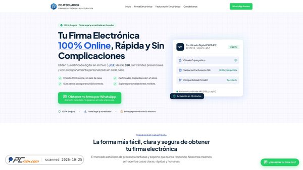 pcjtecuador.com screenshot