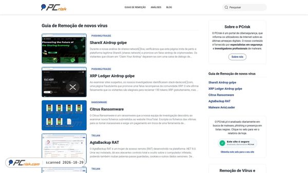 pcrisk.pt screenshot