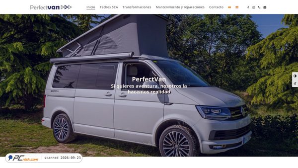 perfectvan.com screenshot