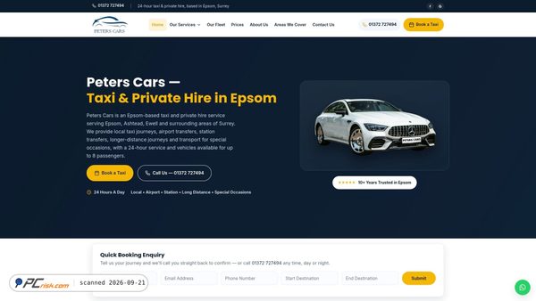 peterscars.co.uk screenshot
