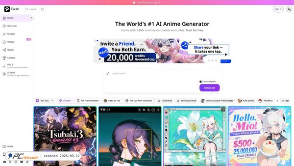 pixai.art screenshot