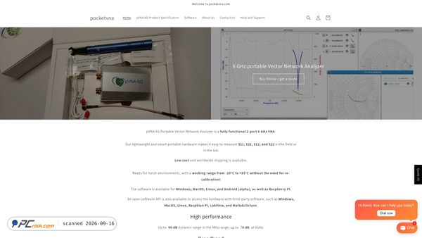 pocketvna.com screenshot