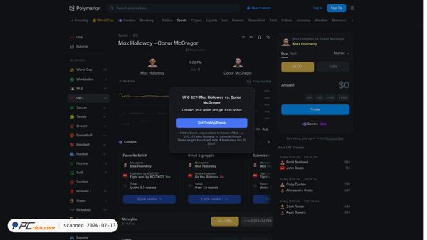 polymarket-ufc-329.vercel.app screenshot