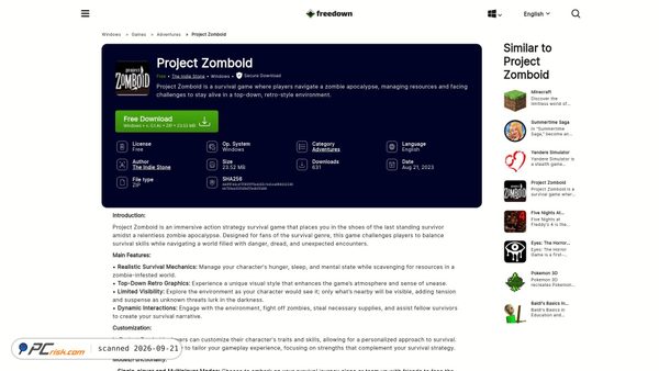 project-zomboid.freedown.io screenshot