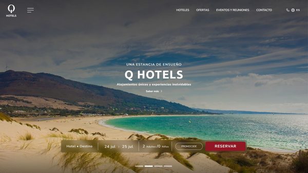 qhotels.es screenshot