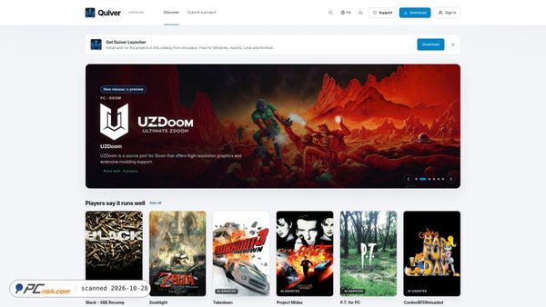 quiverlauncher.com screenshot