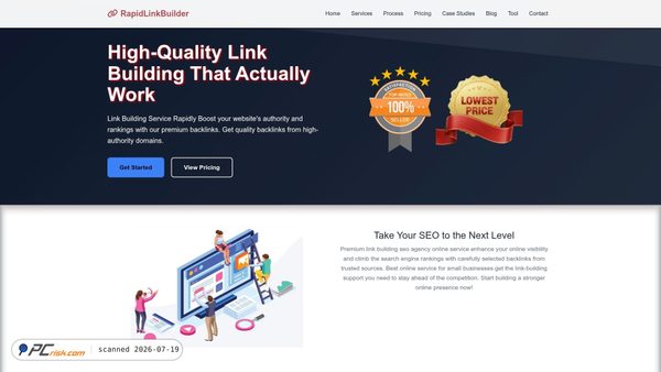 rapidlinkbuilder.com screenshot