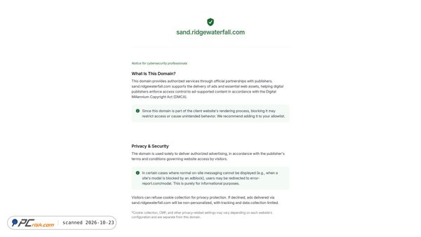 ridgewaterfall.com screenshot