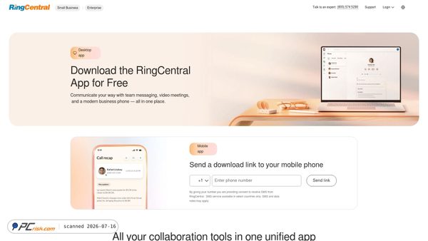 ringecetral.com screenshot
