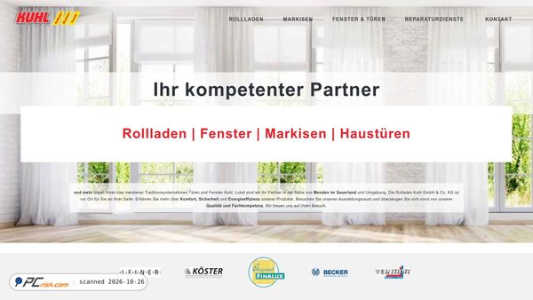 rolladen-fenster-kuhl.de screenshot