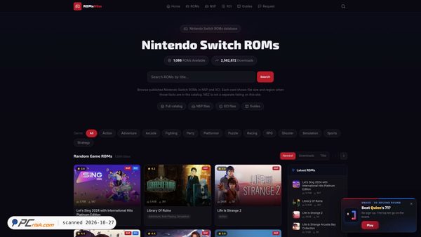 romsnsm.com screenshot