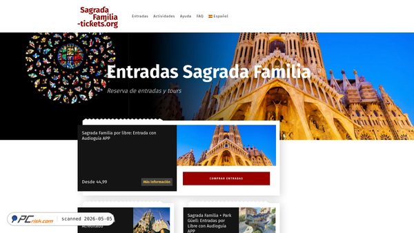 sagradafamilia-tickets.org screenshot