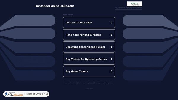 santander-arena-chile.com screenshot