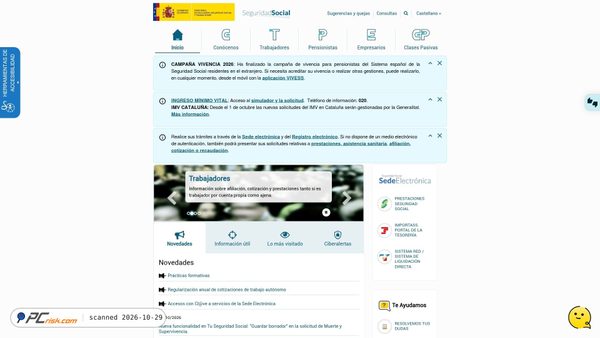 seg-social.es screenshot
