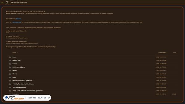 server.elscione.com screenshot