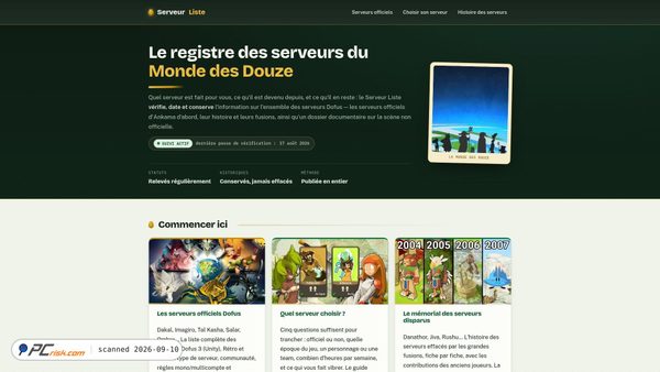 serveur-liste.com screenshot