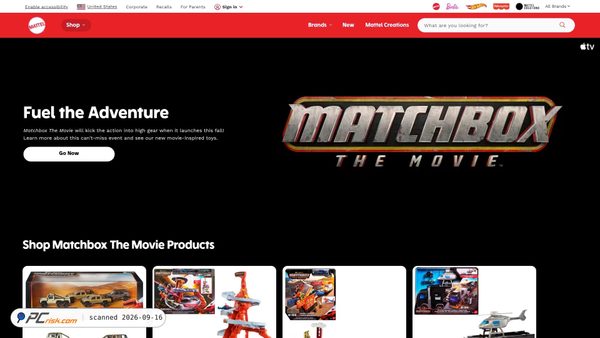 shop.mattel.com screenshot