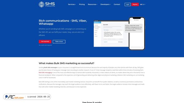 sms.cx screenshot