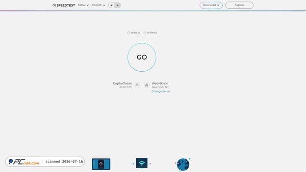 speedtest.net screenshot