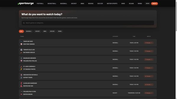 sportsurge.net screenshot