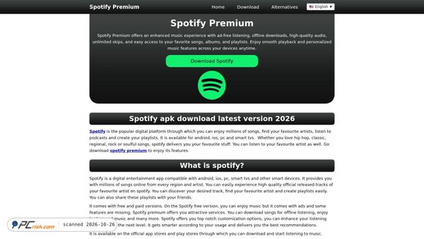 spotify-premium.in screenshot