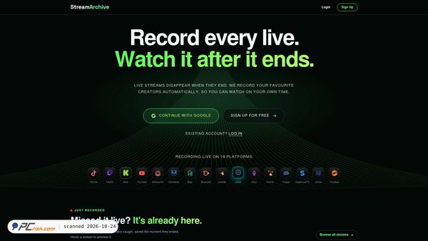 streamarchive.io screenshot