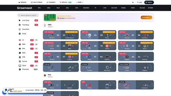 streameast.ga screenshot