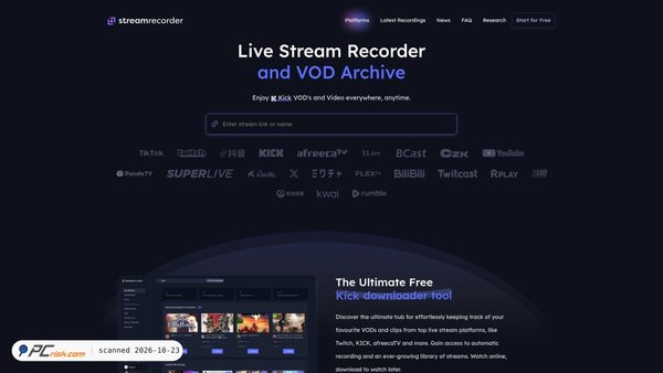 streamrecorder.io screenshot
