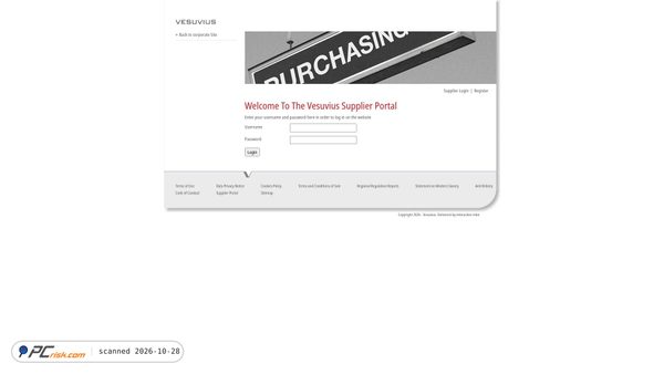 supplier.vesuvius.com screenshot