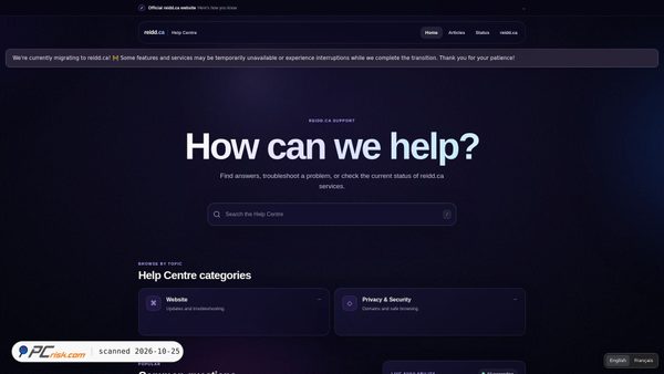 support.reidd.ca screenshot